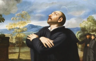 San Ignacio contemplando la visión mística Crédito: Dominio Público - Wikimedia Commons