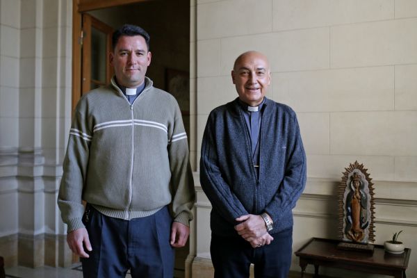 Father Matías Vecino and Mons. Fenoy. Credit: Courtesy Marcelo Bertone