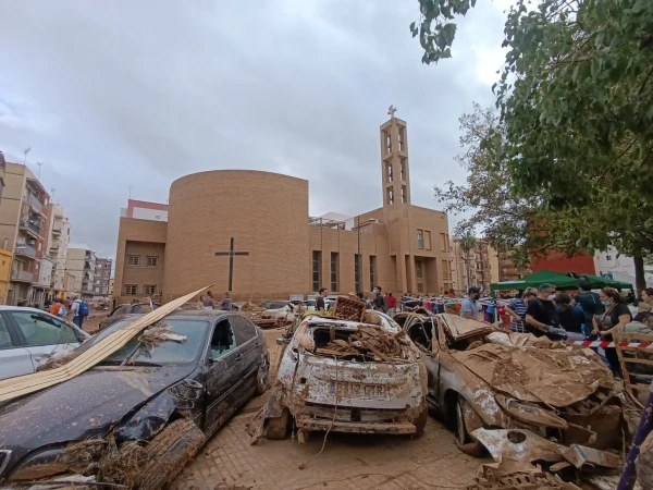 Church of San Ramón Nonato de Paiporta after the Dana. Credit: courtesy