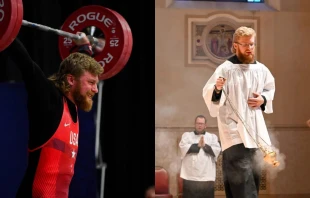 Will Heller es un fenómeno de levantamiento de pesas de 21 años de Toledo, Ohio (Estados Unidos), que ahora tiene la vista puesta en convertirse en sacerdote católico. Crédito: Will Heller/USA Weightlifting/The U.P. Catholic.