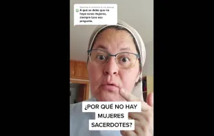 La Hna. Xiskya Valladares, la monja "tiktoker" Crédito: Captura de video / TikTok