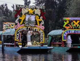 FOTOS: Reliquia de San Judas Tadeo recorre emblemático lago de Xochimilco en Ciudad de México